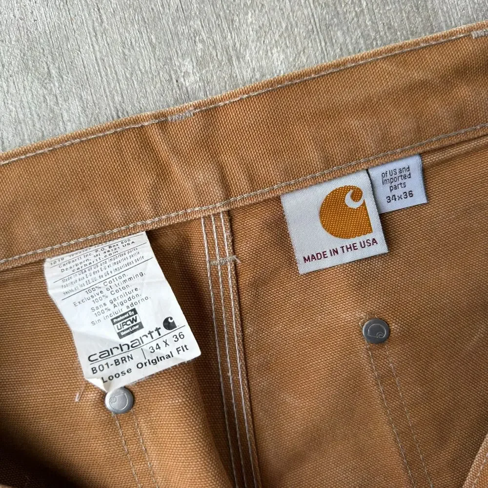 Carhartt brown double knee work wear carpenter pants - Picture 6 of 6